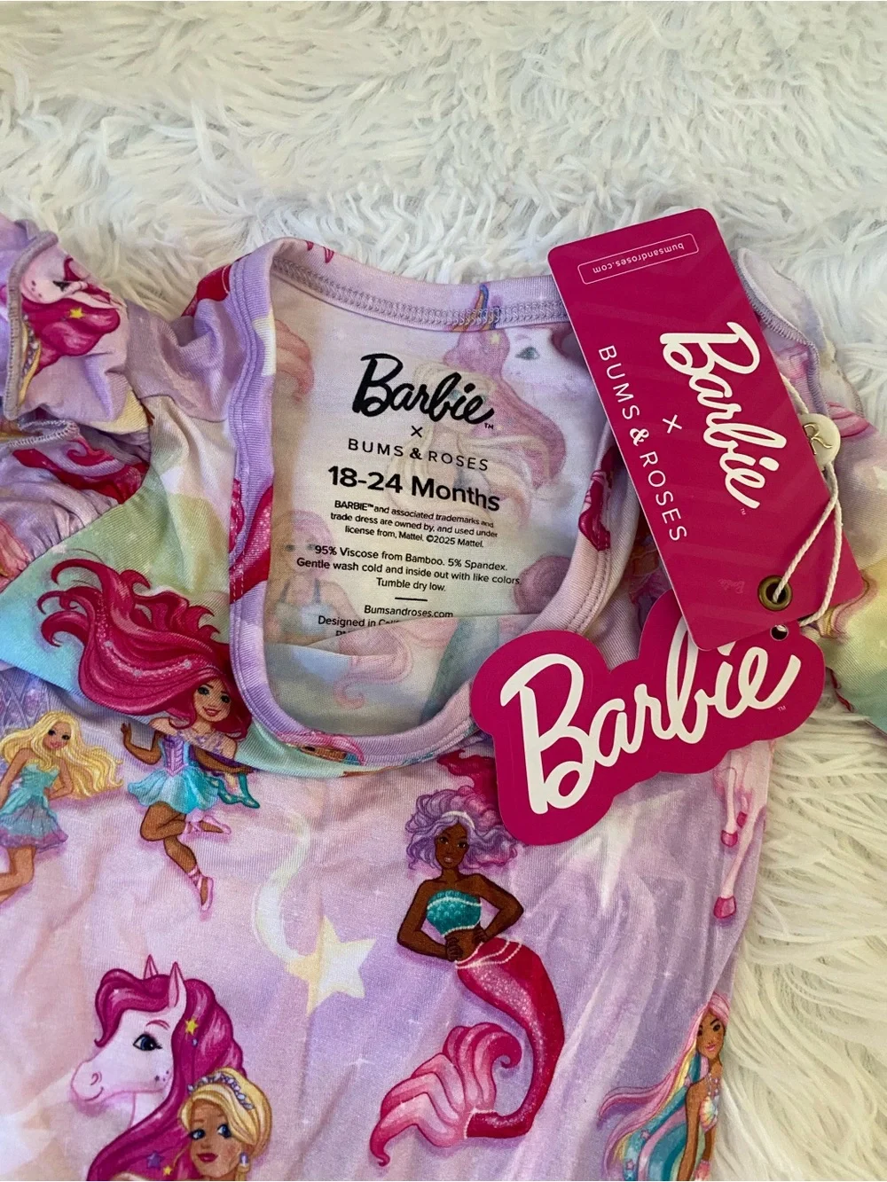 Barbie X Bums and Roses Fantasy Top and Bell Bottoms